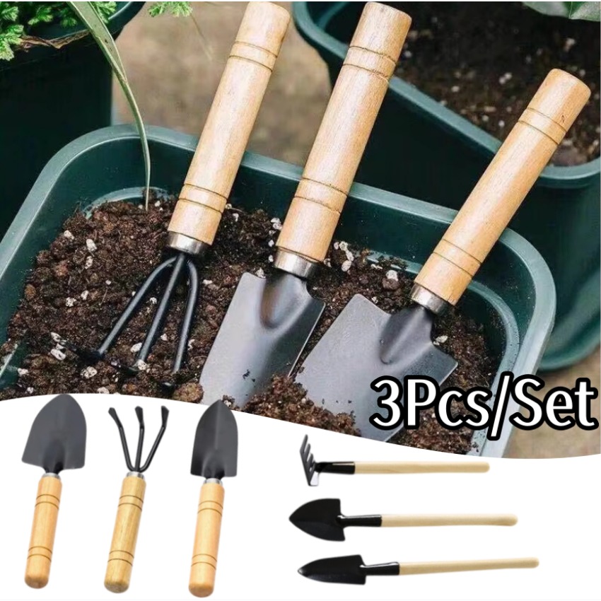 Indoor Garden Kit - 3개/세트 미니 정원 가꾸기 도구 세트,