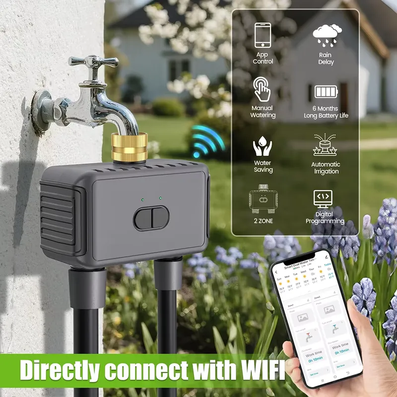 WAP01 WiFi 앱 제어 듀얼 호스 워터 타이머 스 - Smart Garden System 리뷰 및 가격