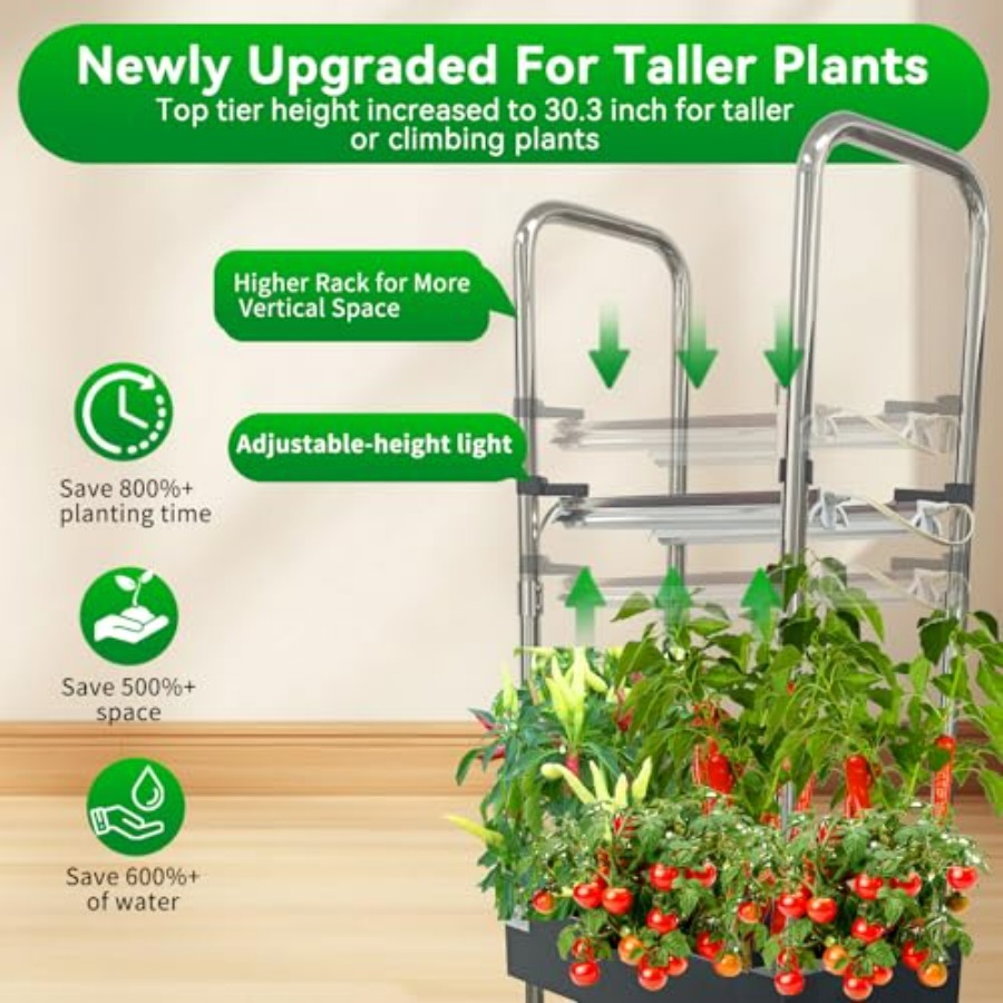 실내 수경재배 시스템: 스마트 풀스펙트럼 조명, 자동  - Smart Garden System 리뷰 및 가격